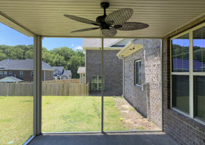 Screened in porch with deco ceiling fan South Carolina