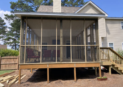 Screened in porch with deck South Carolina